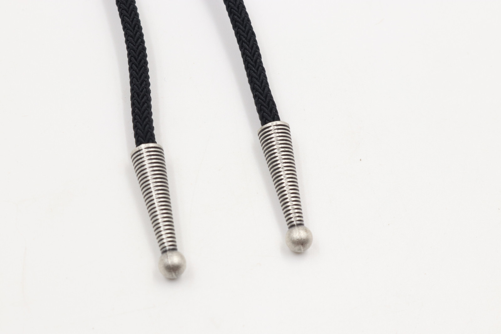 4mm Braided Fabric Cord Rope w/ Metal Tips for Bolo Ties