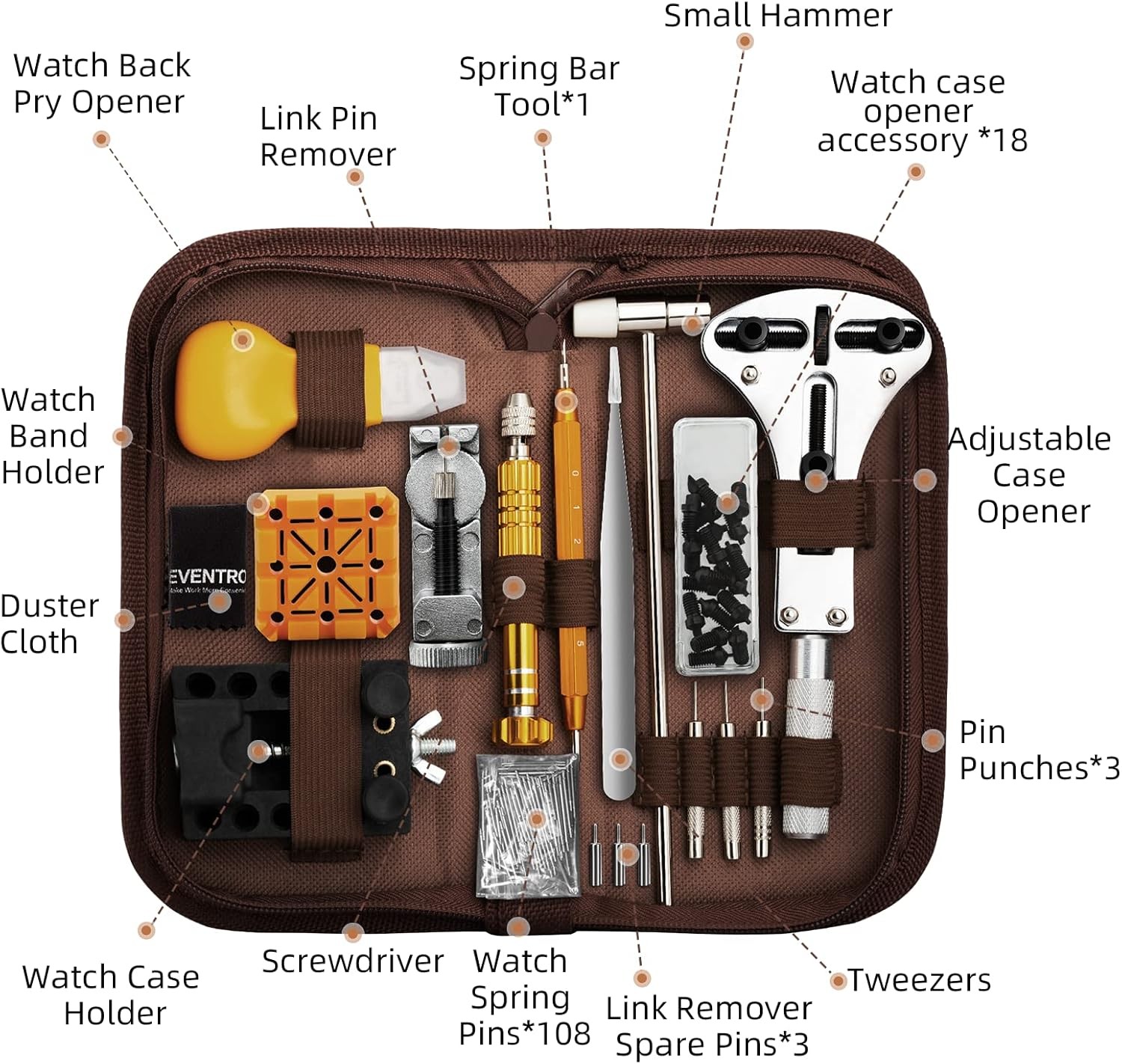 Eventronic Watch Repair Kit, Watch Link Removal Tool, Watch Battery Replacement