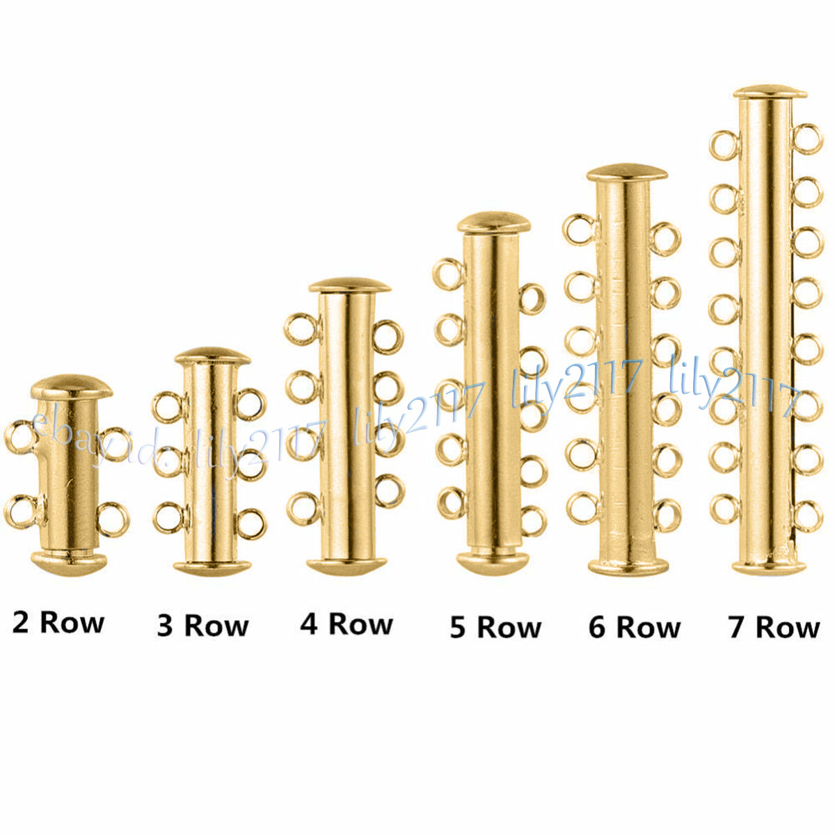 Multi-layered Magnetic Slide Lock Tube Clasps Connector For Jewelry Making DIY