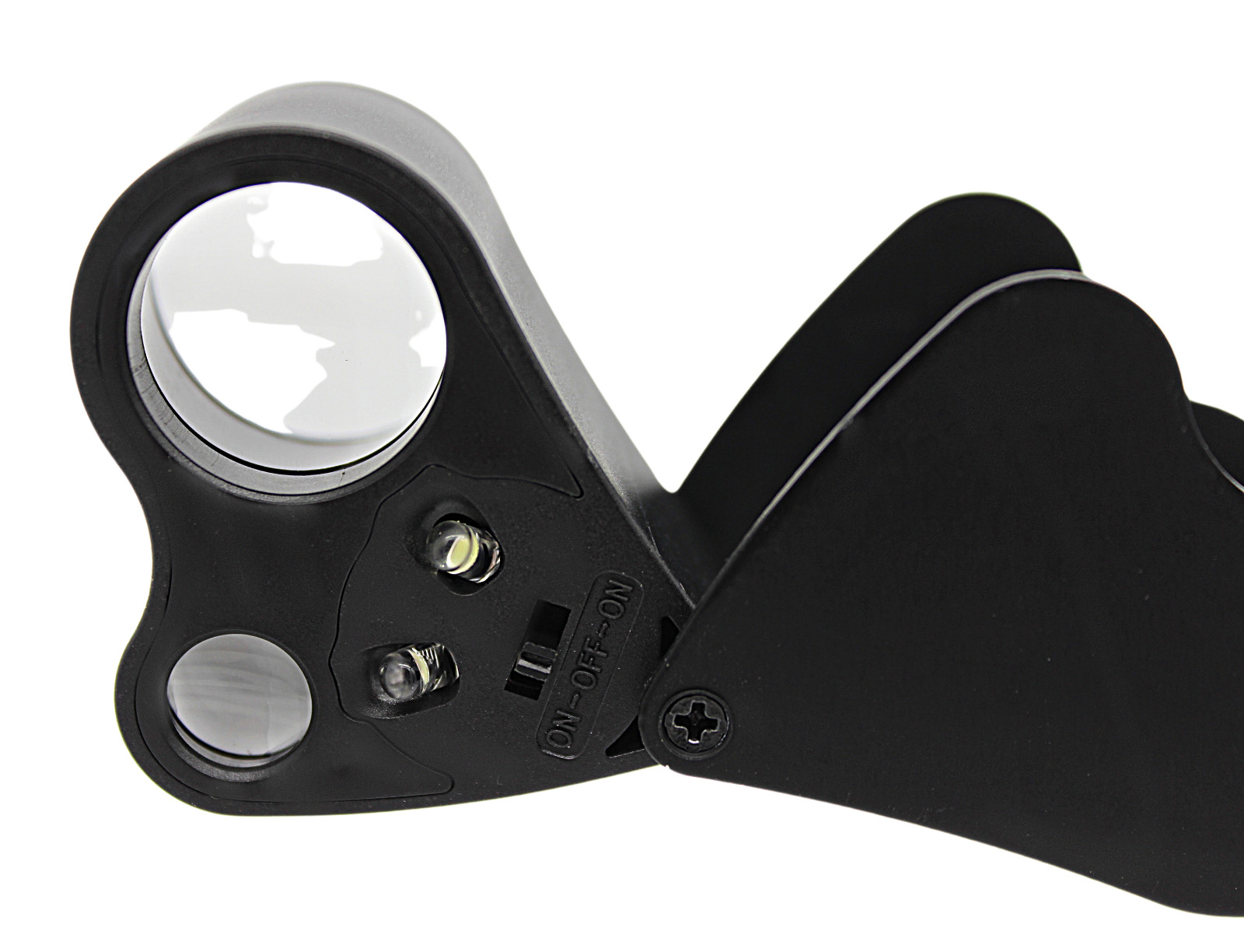 30X 60X Illuminated Jewelers Eye Loupe Foldable Magnifier Bright LED Light Gold