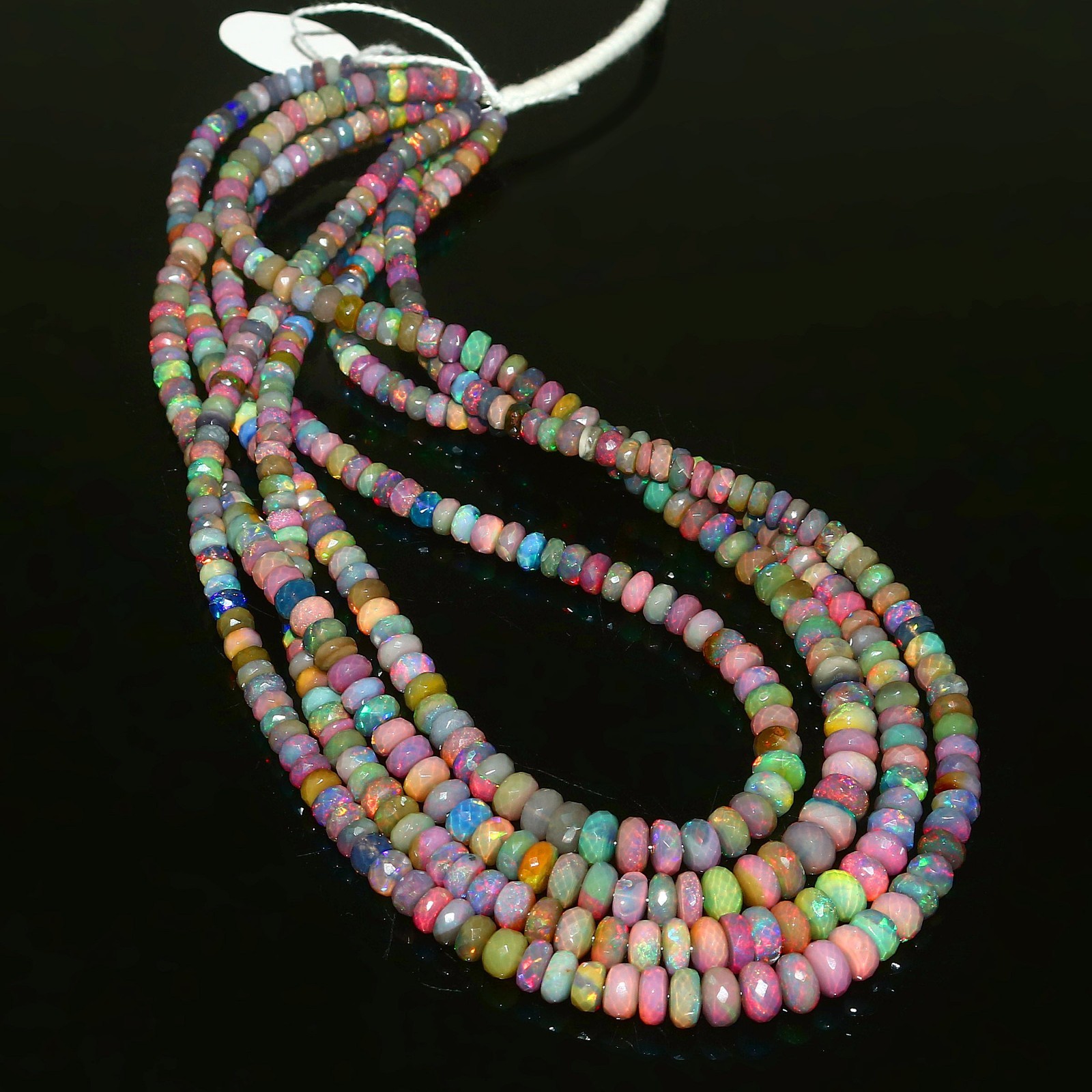 100% Natural Opal Beads Faceted Rondelle Beads Multi-colour Gift for Friend558