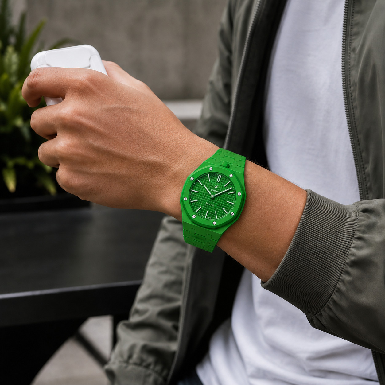 Bioceramic Case Ceramic Band ROYALPOP SWATCH x AP Collab Watch Mod Kit