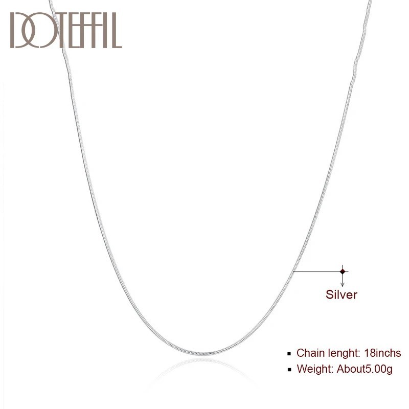 10-Pack Wholesale Solid 925 Sterling Silver 1mm Snake Chain Necklaces (16-30″)
