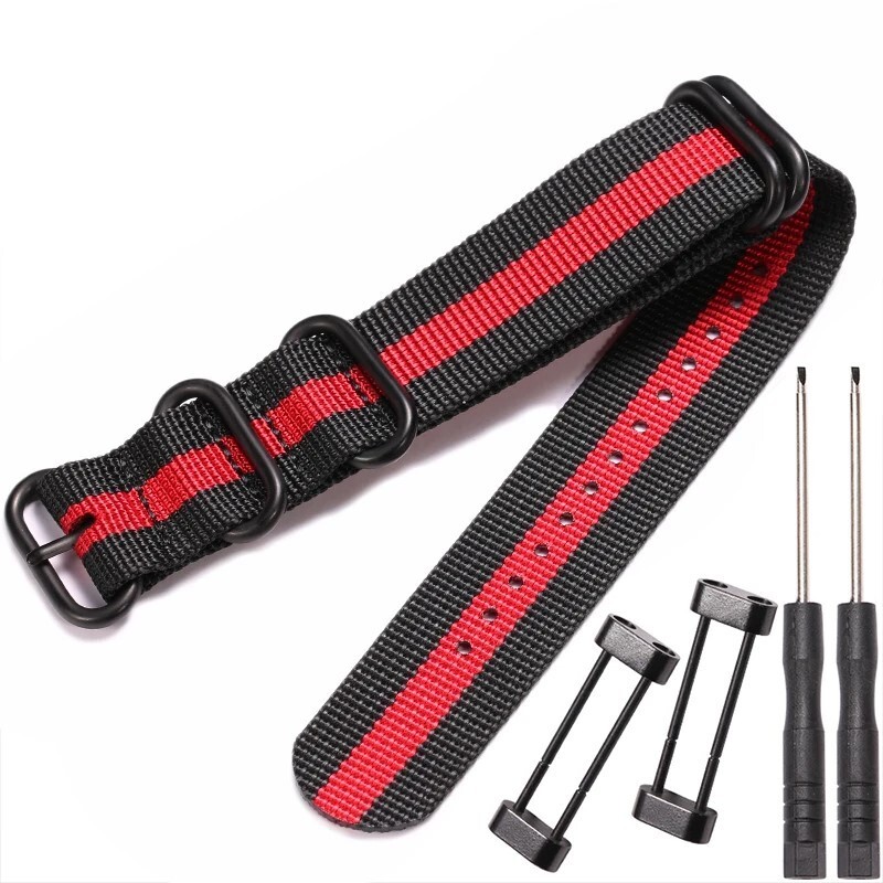 High Quality Thick Nylon Canvas Watch Strap Band Military Diver 24mm