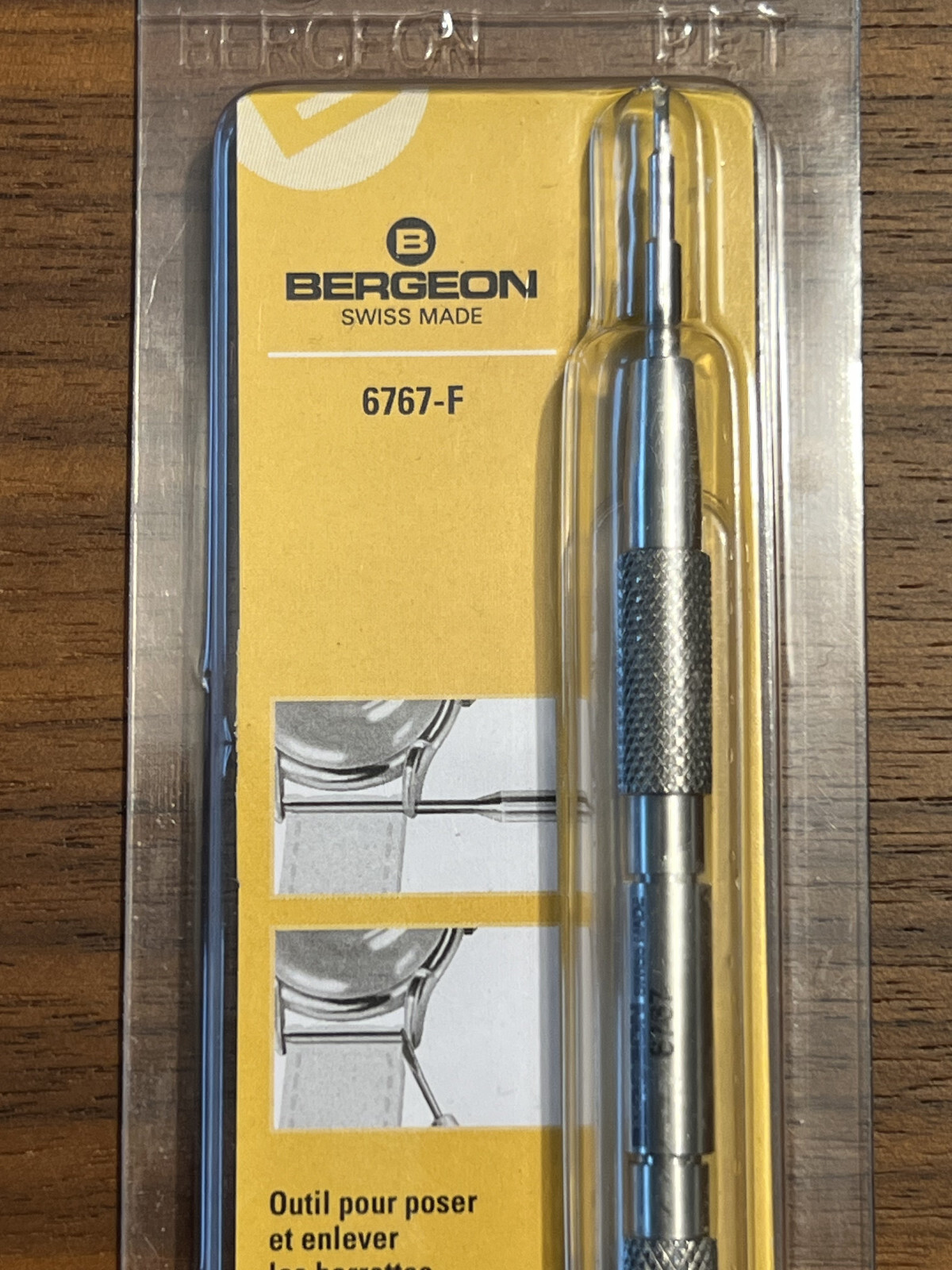 Bergeon 6767-F Spring Bar Tool for Watch Bands or Bracelets Swiss Made