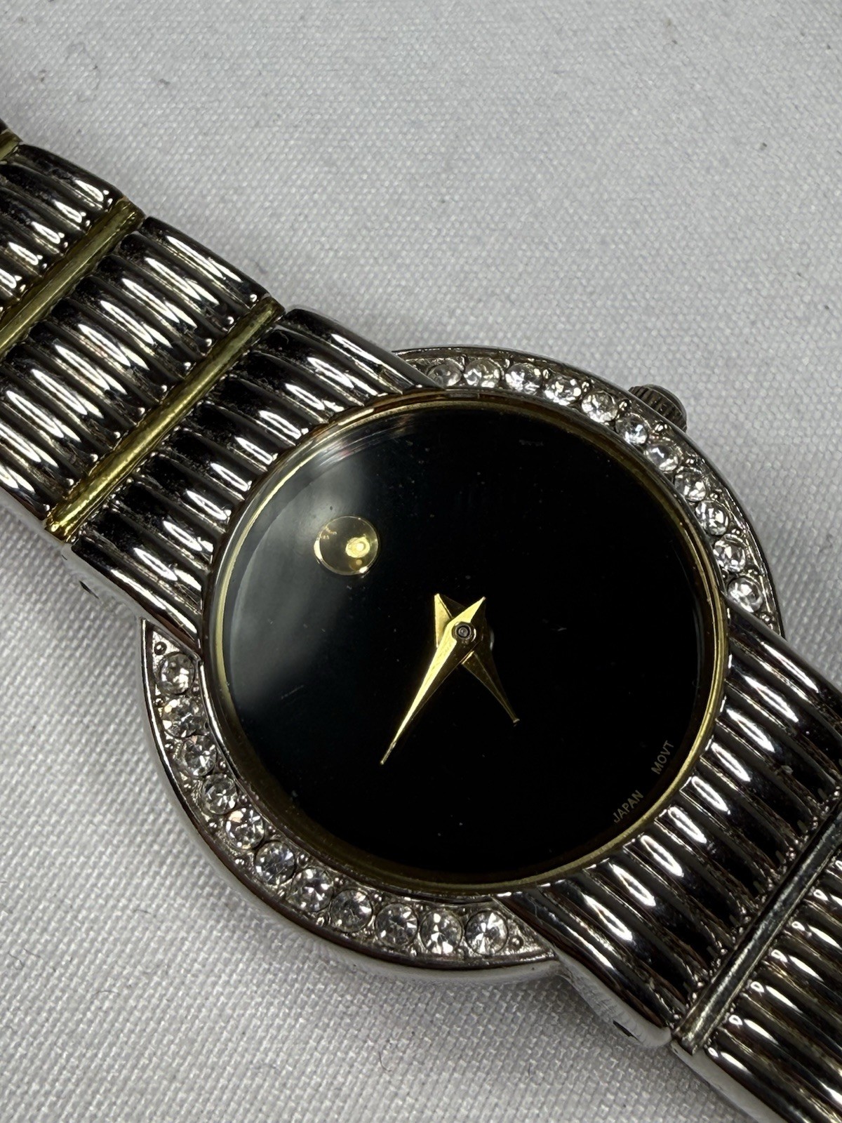 REPLICA Movado Diamonds Sport Concerto Ladies Two-Tone Black Dial Watch
