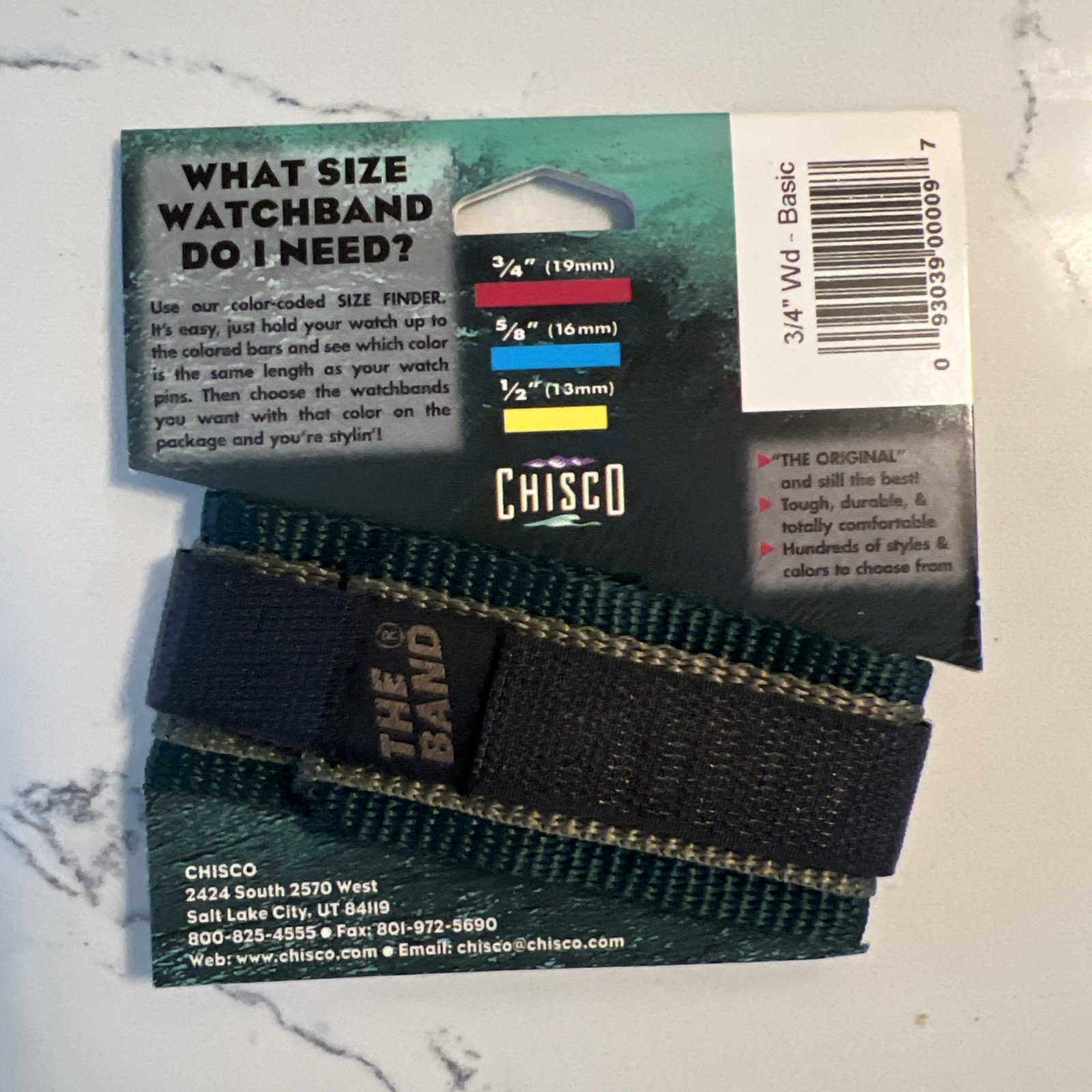 19 mm The Band Chisco Nylon Sports Wrap Watch Band Vintage 90’s Y2K
