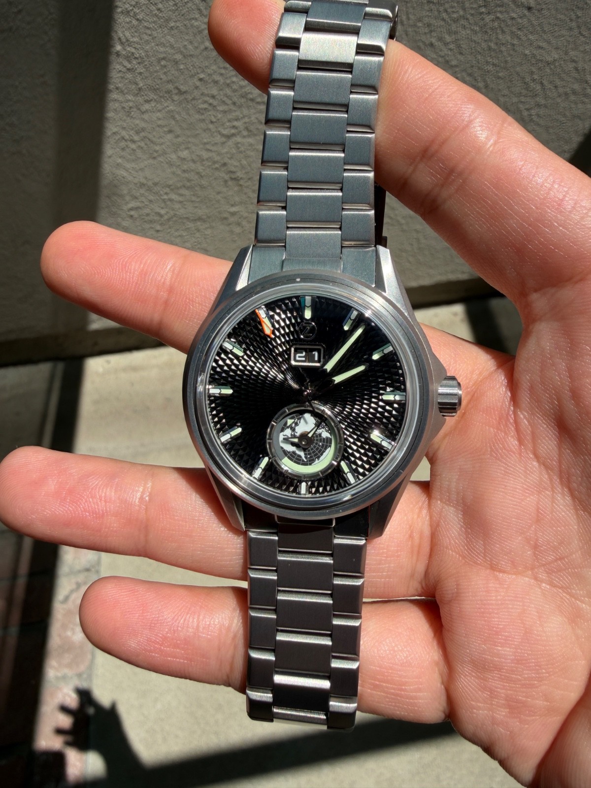 ZELOS SPEARFISH DUAL TIME TI ‘GUNMETAL’