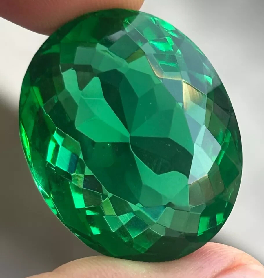 Colombian Huge Oval Cut Green Emerald 125+ Ct Natural Certified Loose Gemstone