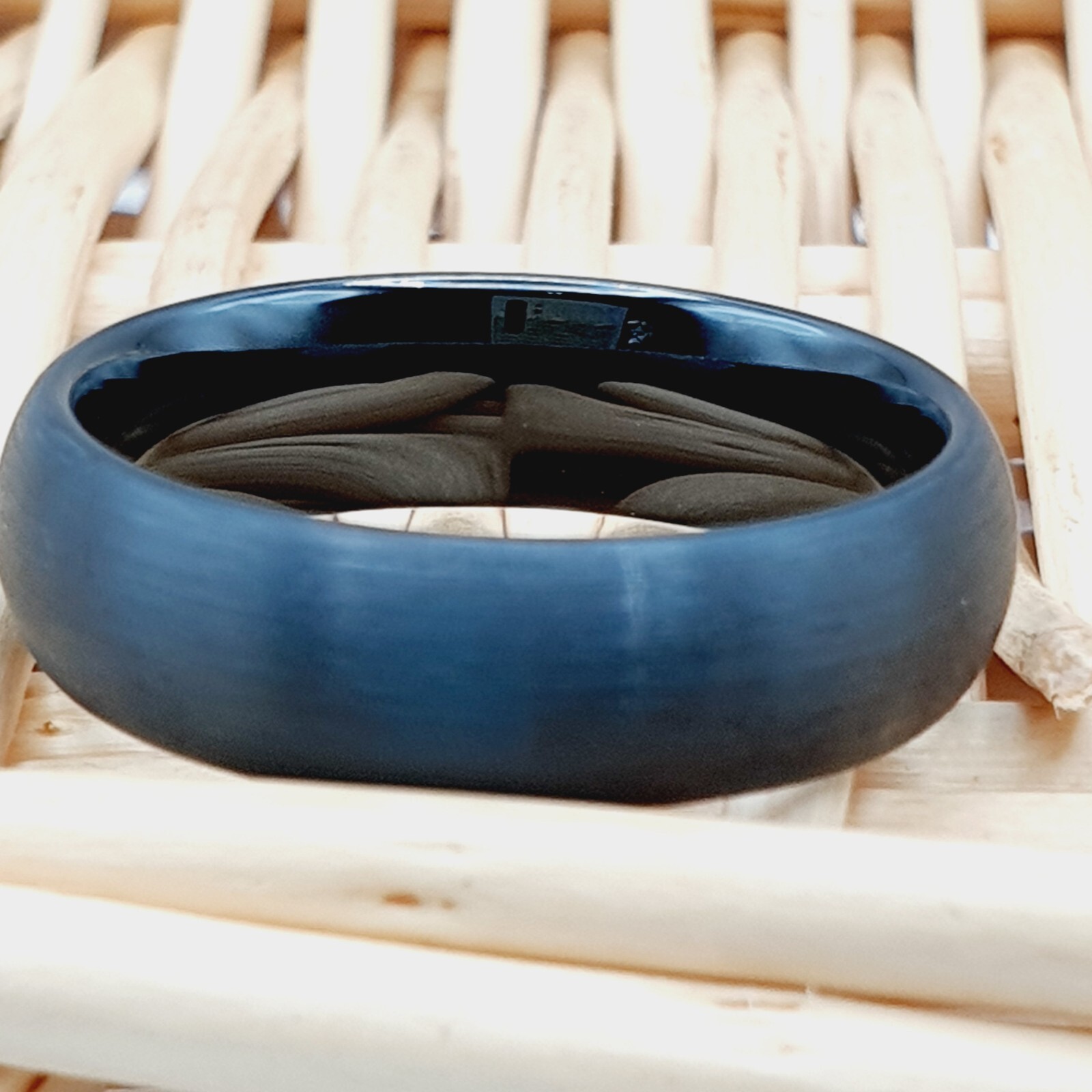 Satin Brushed Black Tungsten Carbide Wedding Ring Durable Comfort-Fit Men’s Band