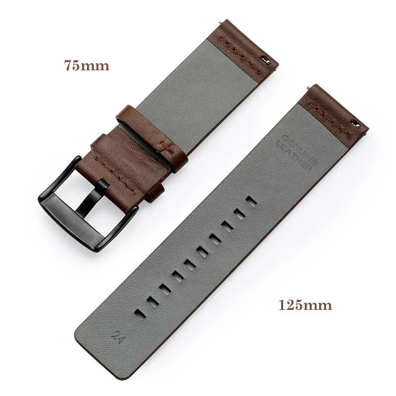 18mm 20mm 22mm 24mm Genuine Leather Wristband Watch Strap Band Bracelet UNIVERSL