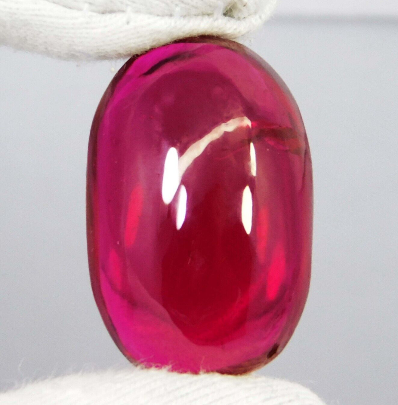 Certified 52.15 Ct Natural Burma Red Ruby Oval Cabochon Cut Loose Gemstone