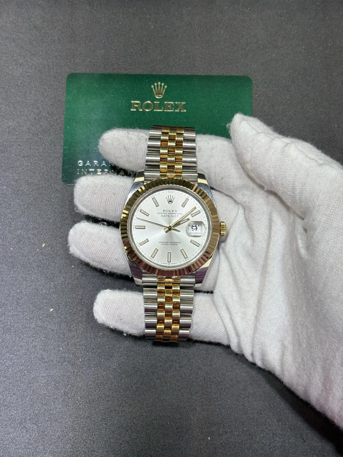 Rolex Datejust 41 Silver Index Dial on Jubilee 126333 Card 2022