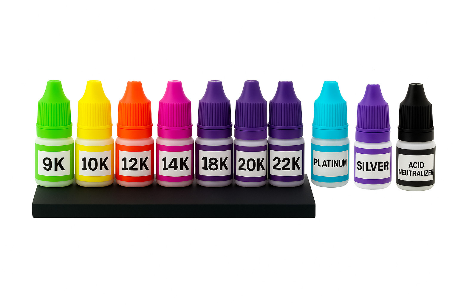 Gold Silver Platinum Testing Kit – Test 9K 10K 12K 14k 18K 22K 999 925 Sterling