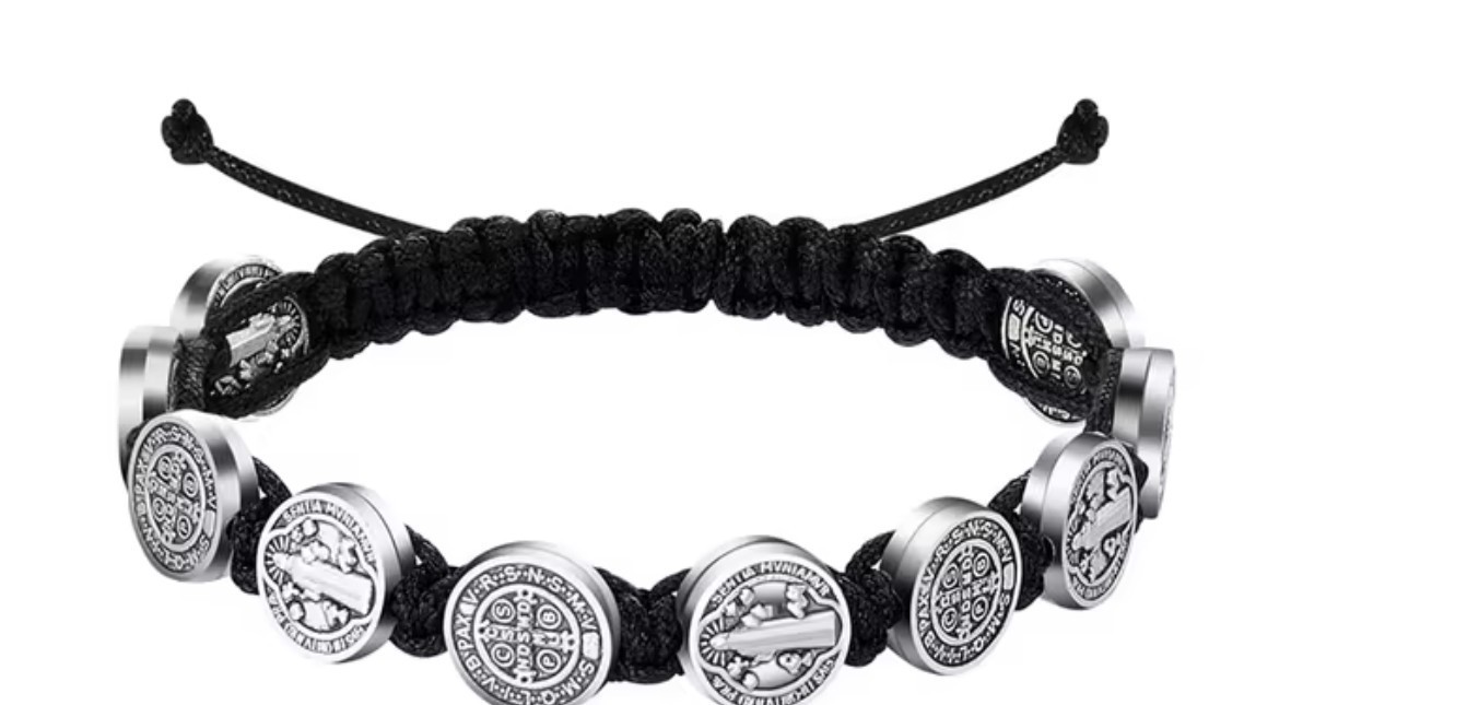 San Benito Adjustable Bracelet on Black Cord