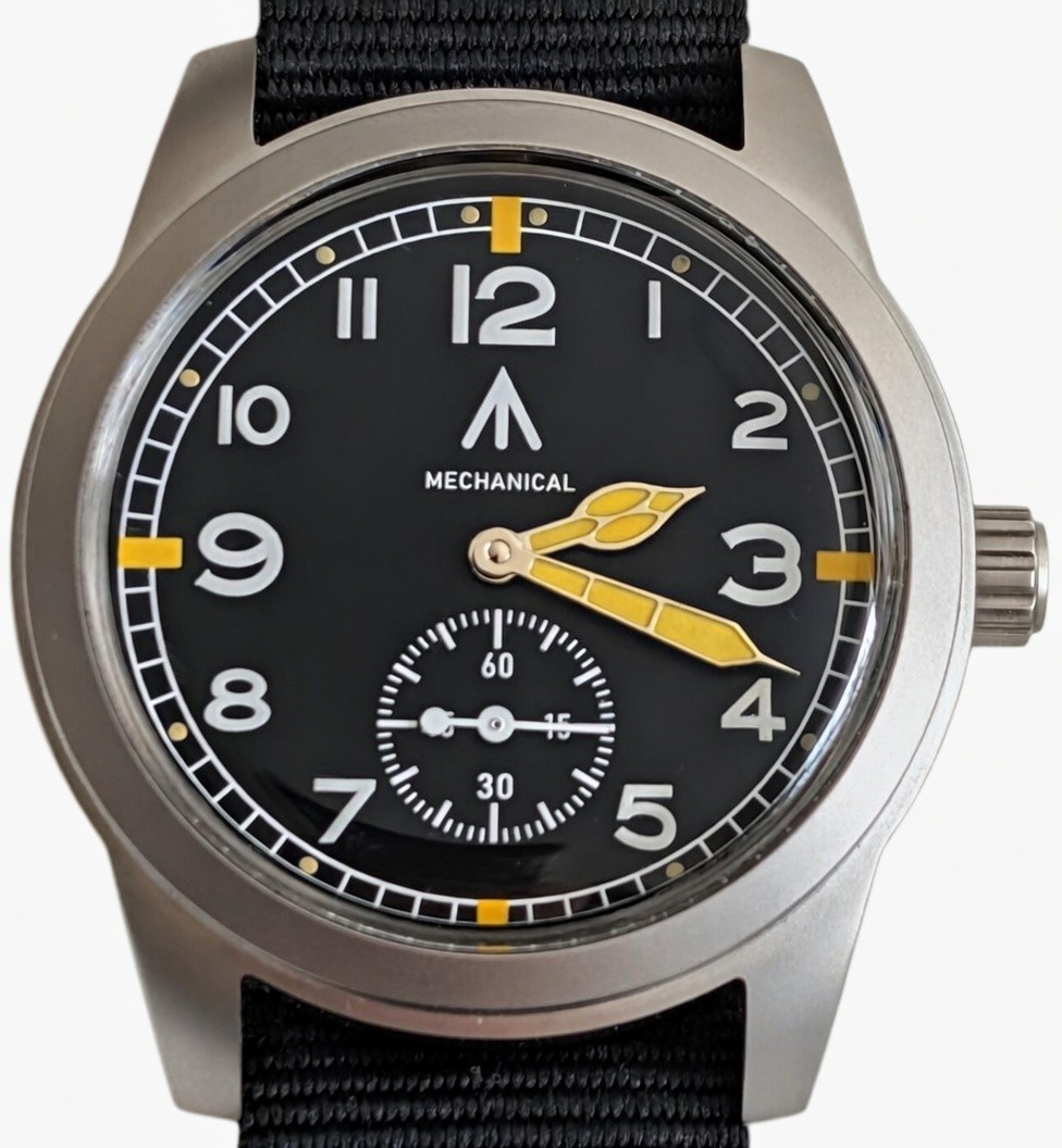 Toujours Pret Mechanical Dirty Dozen Military watch Blasted Stainless steel 39mm
