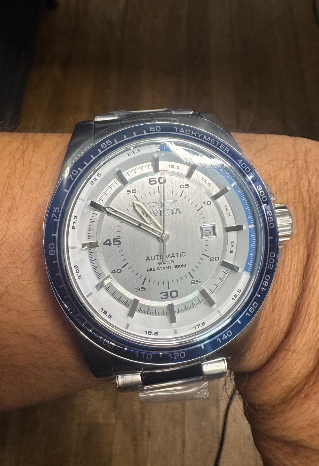🔥Invicta Speedway High Bank AUTOMATIC 50mm Silver, Steel Men’s Watch 48074