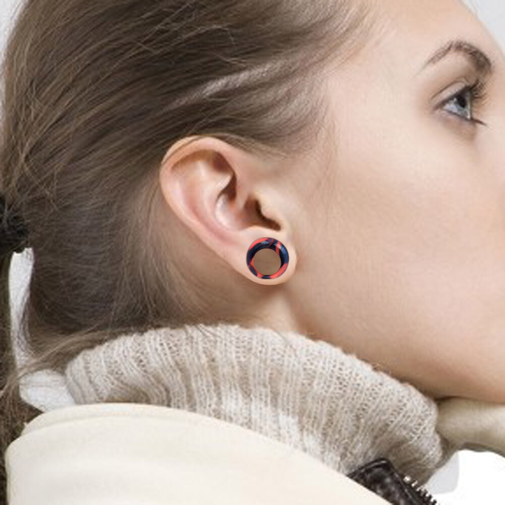 2PCS Colorful Thin Silicone Ear Gauges Soft Ear Plugs Ear Skins Tunnels Earrings