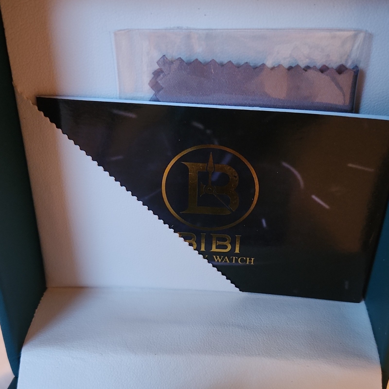 BIBI Luxury Quartz Analog Watch Black Dial Date 50m Metal Bracelet Box/Manual