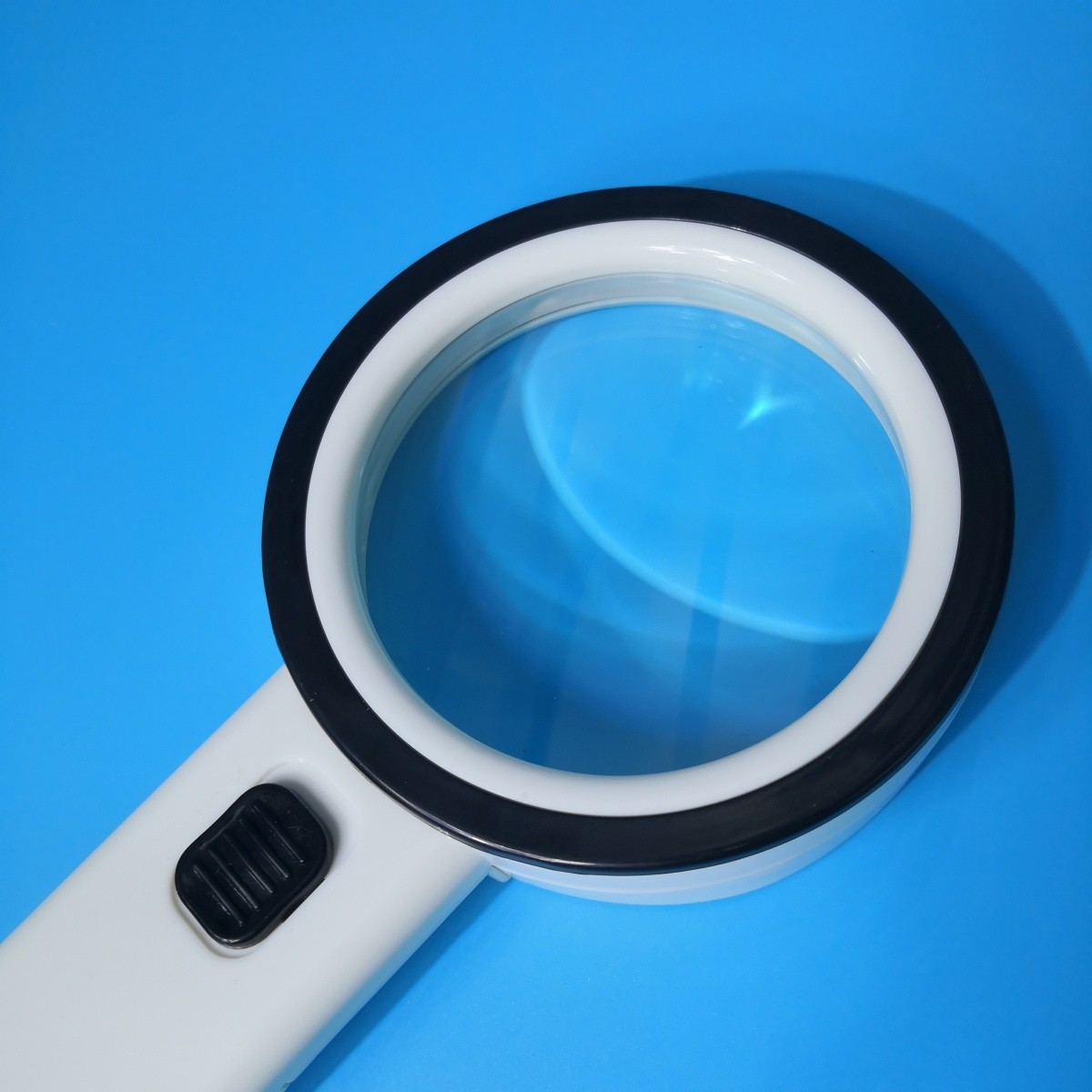 Jumbo 30X Handheld Magnifying Glass w/ 12 Bright LED Light Illuminated Magnifier