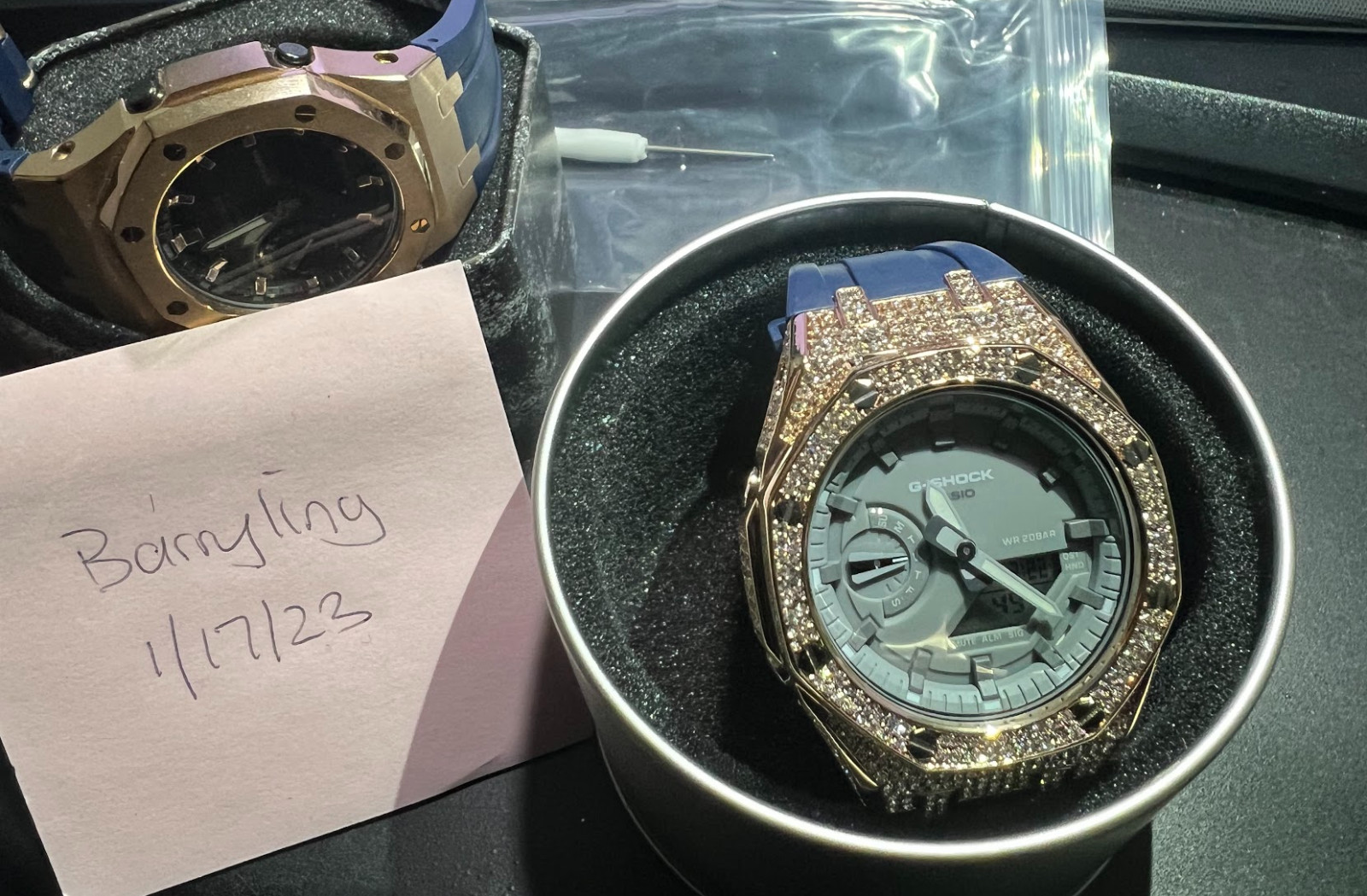 For G-Shock GA2100/2110, CasiOak Diamond MOD, Casing Only, No Watch.