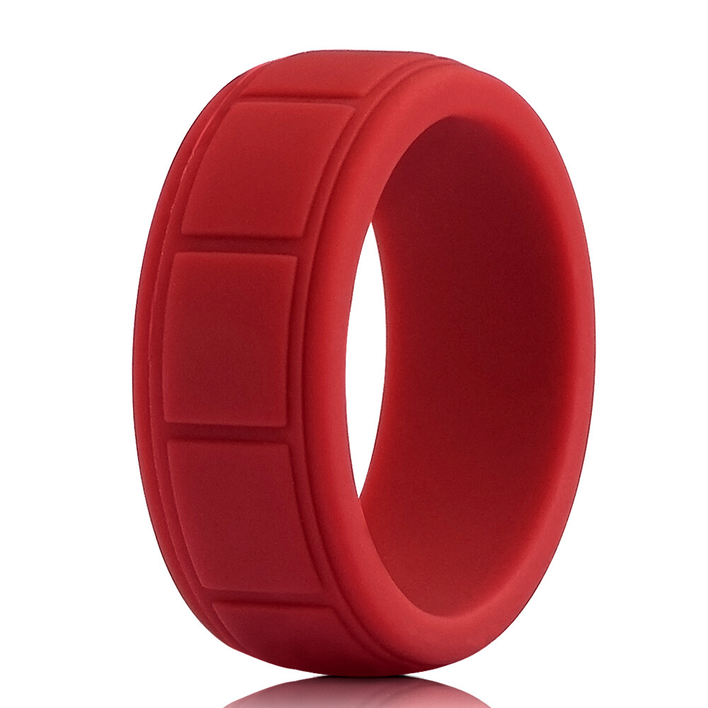 1Pack Medical Grade Silicone Wedding Ring Men’s Sport Rubber Band Size 8#-13#