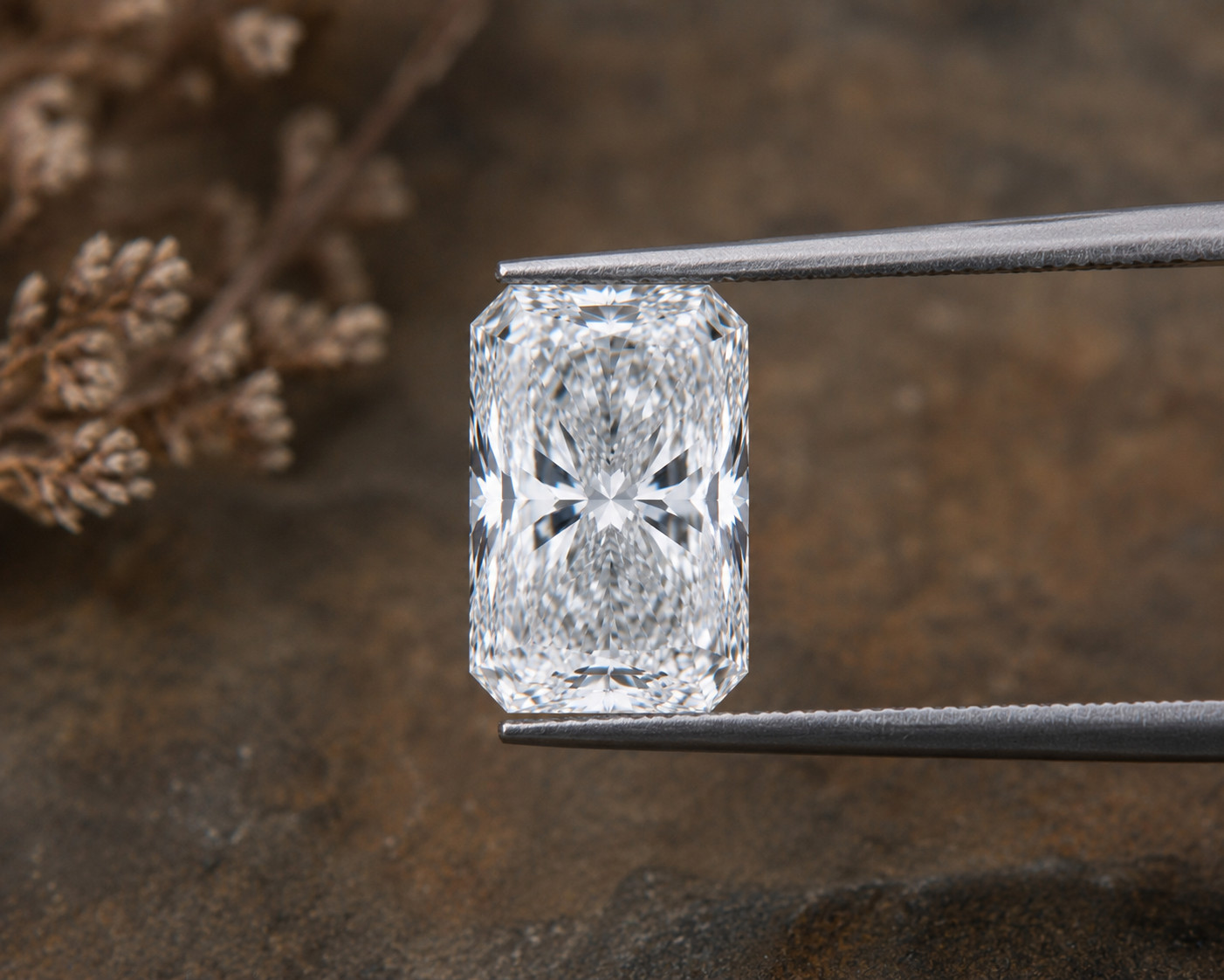 Lab Grown 5 CT Fancy White VVS1 Diamond 10×12 mm Radiant Cut Premium Quality 1Pc