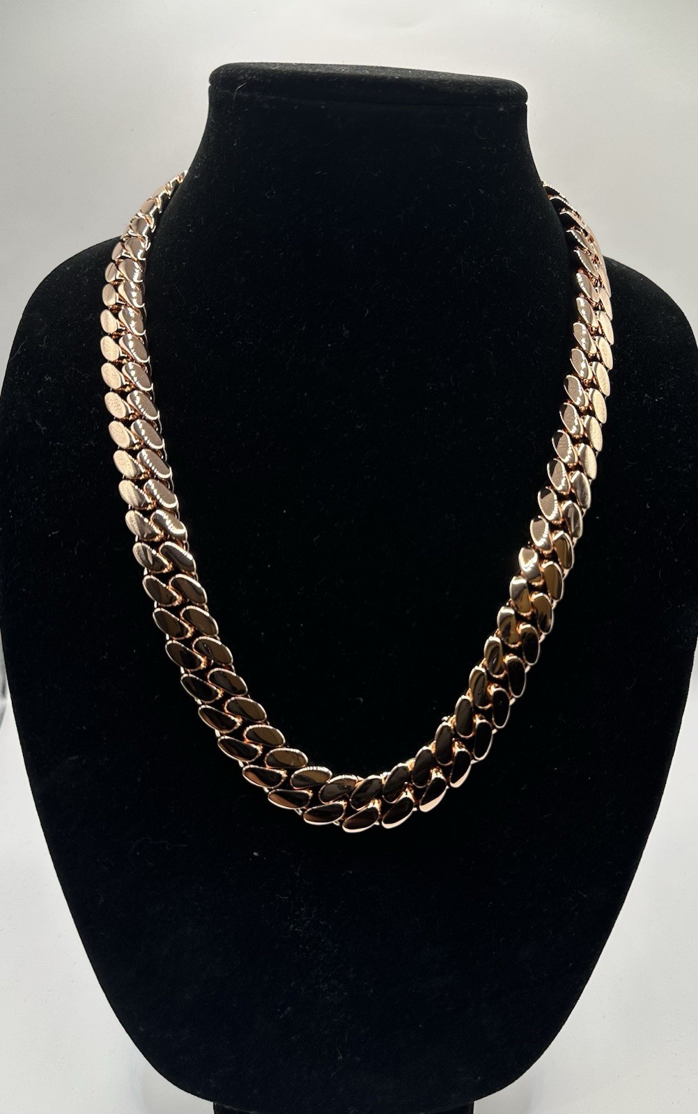 15mm 24″ 245g Handmade Miami Cuban Link Chain – 14k Rose Gold Plated