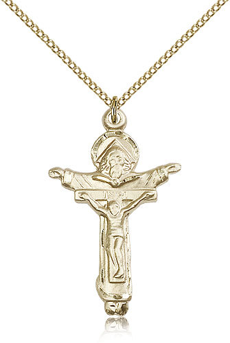 Gold Filled Crucifix Pendant For Women On 18 Chain – 30 Day Money Back Guara…