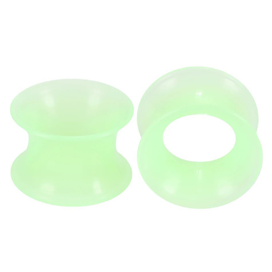 2pcs Thin Silicone Ear Plug Ear Tunnels Plugs Gauges Jewelry Earlets Flesh Gauge