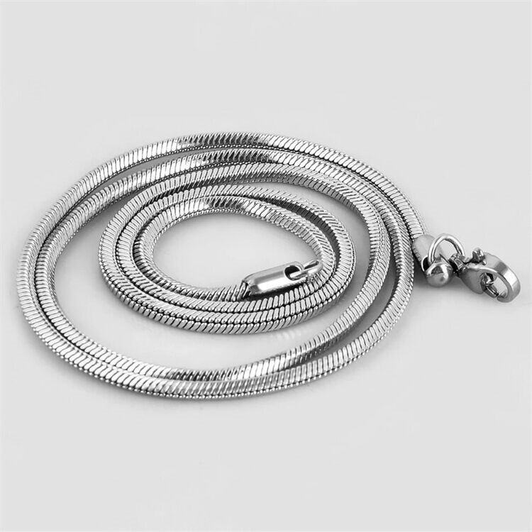 Woman Man 0.9/1.2/1.5/2mm Stainless Steel Square Snake Chain 18-28” Wholesale