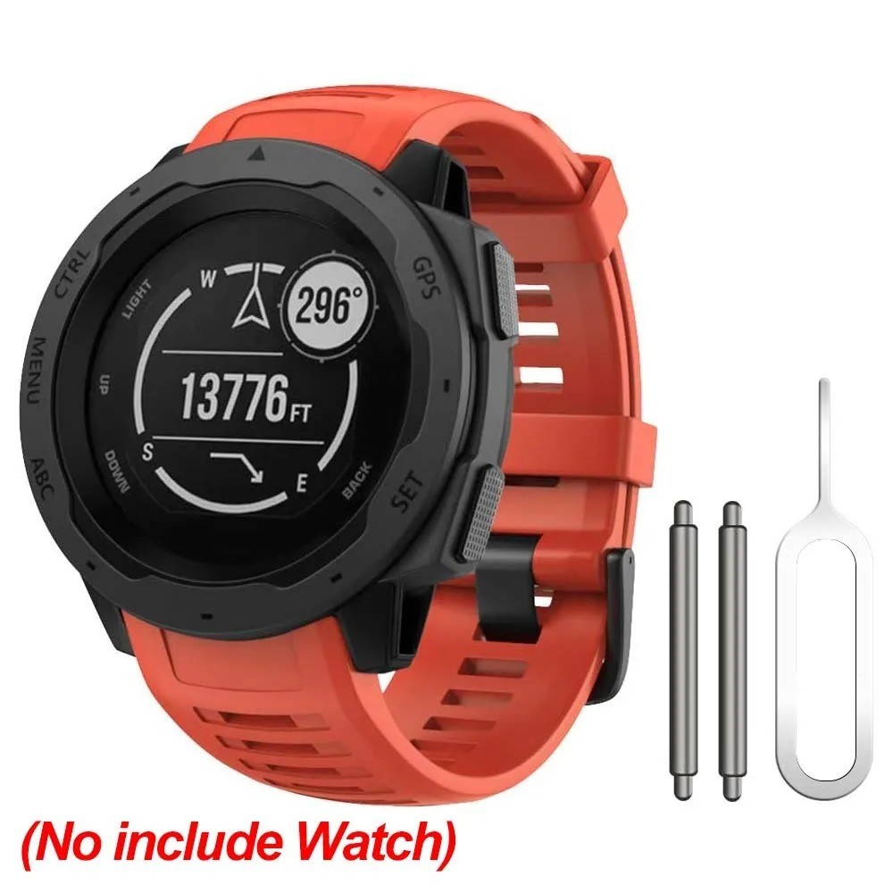 Silicone Rubber Watch Strap Band With Tool for Garmin instinct