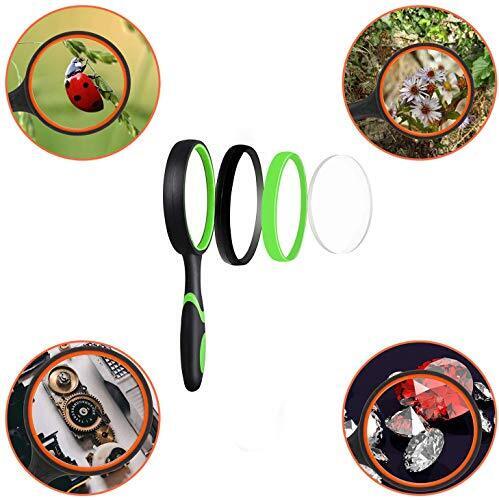 100MM Magnifying Magnifying Glass 10X Handheld Reading Magnifier Green NEW
