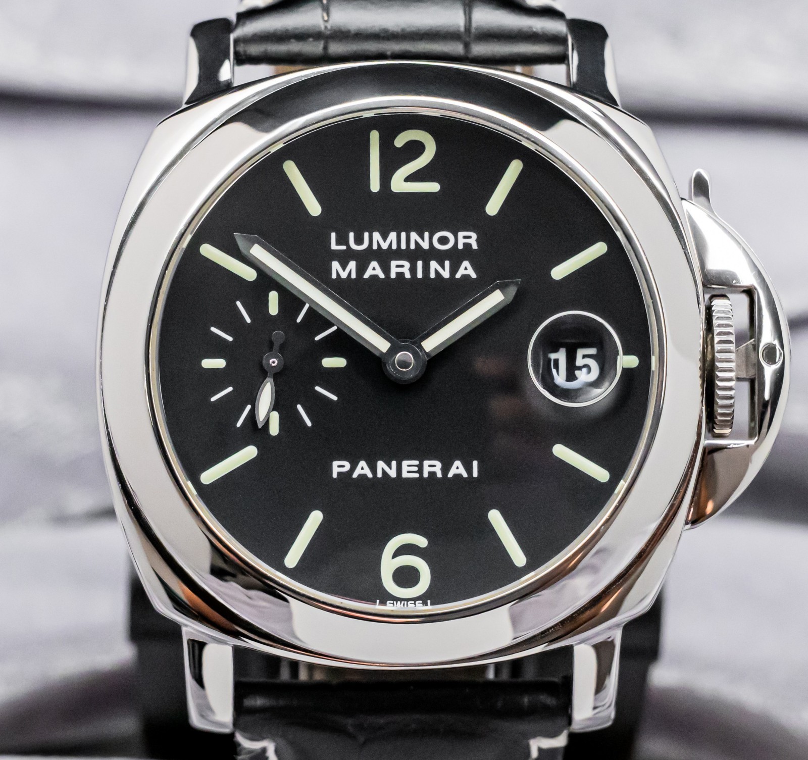 Panerai 48 Luminor Marina 40mm Black Dial SERVICED PAM00048 PAM048 PAM48 PAM