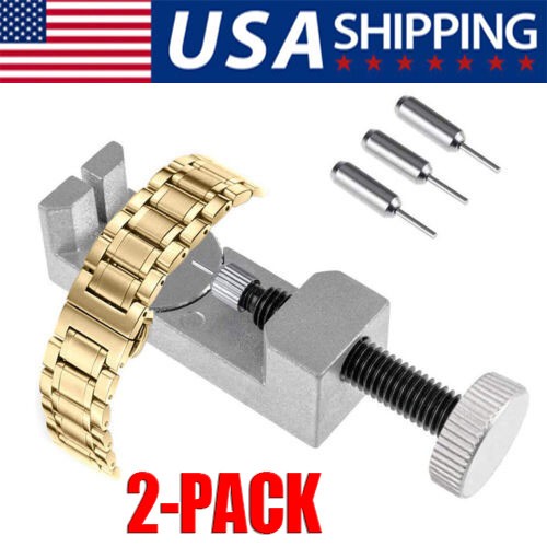 Metal Adjustable Watch Band Strap Bracelet Link Pin Remover Repair Tool Kit US
