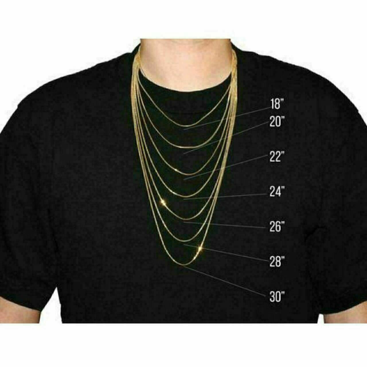 18K Solid Gold Rope Chain Necklace Men Women 16″ 18″ 20″ 22″ 24″ 26″ 28″ 30″