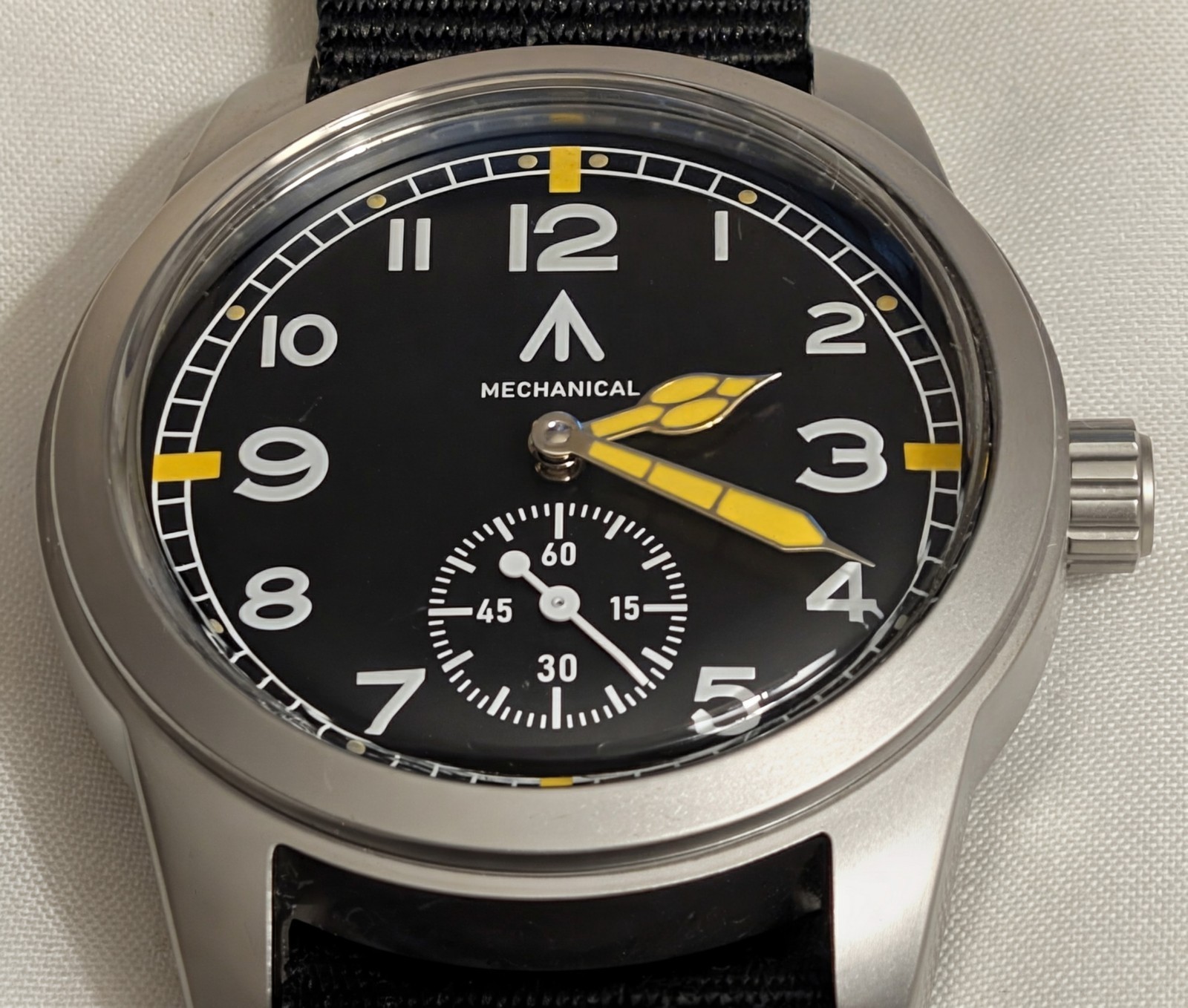Toujours Pret Mechanical Dirty Dozen Military watch Blasted Stainless steel 39mm