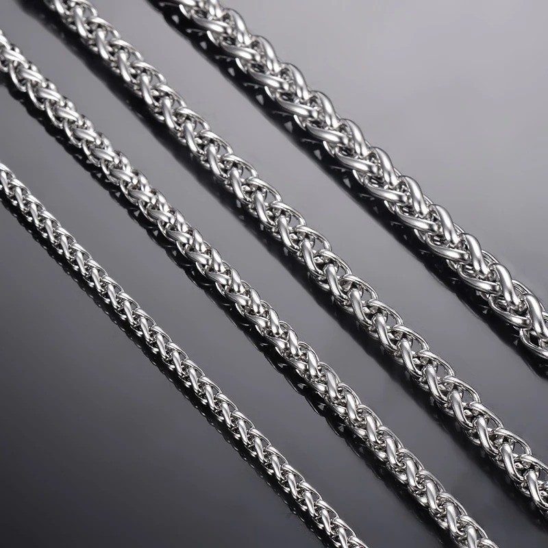 Stainless Steel Women Men Rope Chains, Necklaces Keel Link Chain 2/2.5/3/4/5/6mm