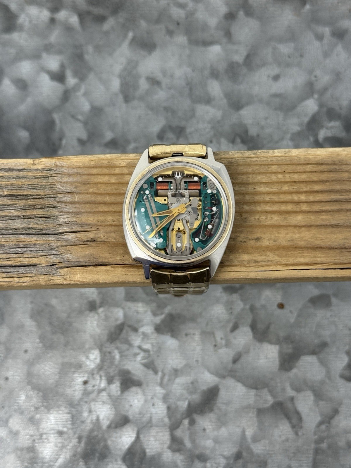 BULOVA ACCUTRON 214 Spaceview Conversion Tilty Watch, GF, Running, Serviced, M7