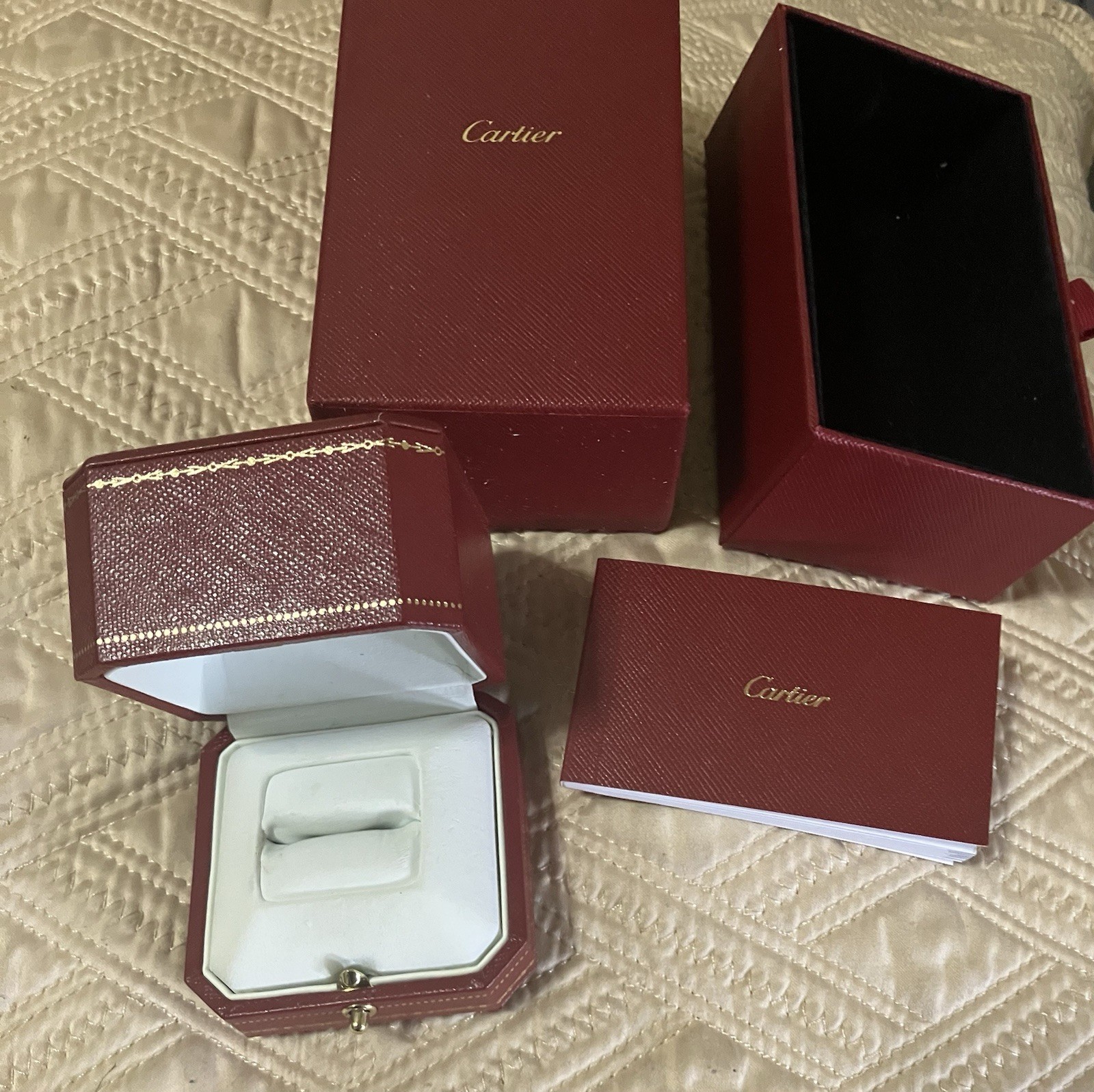 Authentic Cartier Ring Box & Accessories Box