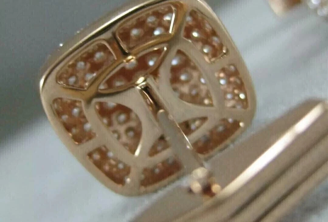 3 CT Round Cut Lab Created Diamond Men’s Wedding Cufflinks 14K Rose Gold Plated