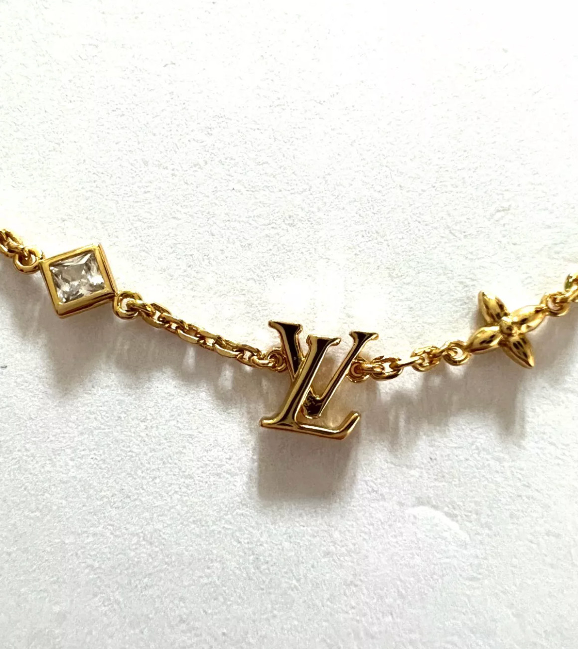 LOUIS VUITTON Genuine Louis in the Sky LV Crystal Charm Bracelet