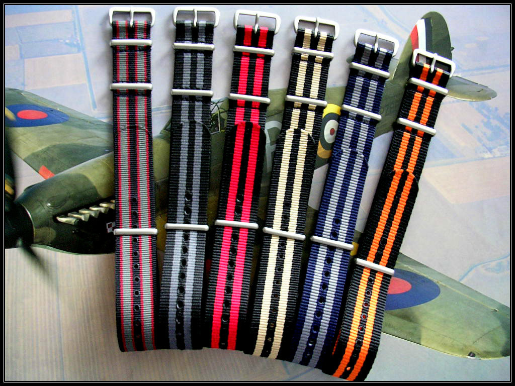 18 20 22 24 NATO G10® watchband strap Ballistic nylon RAF bond Military IW SUISS