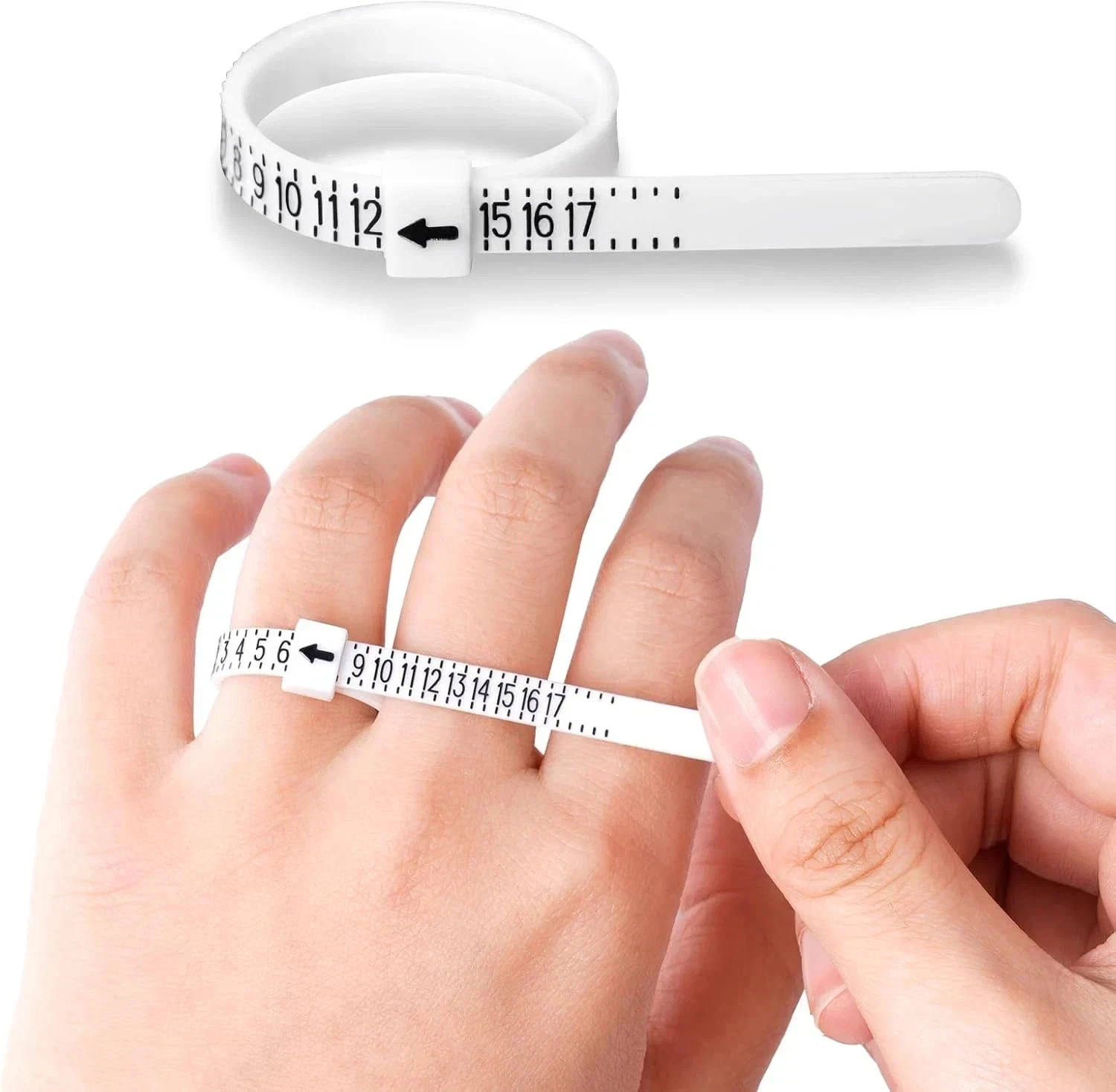 4PCS Ring Sizer 1-17 REIDEA Measuring Jewelry Sizing Tool, Reusable Finger Size