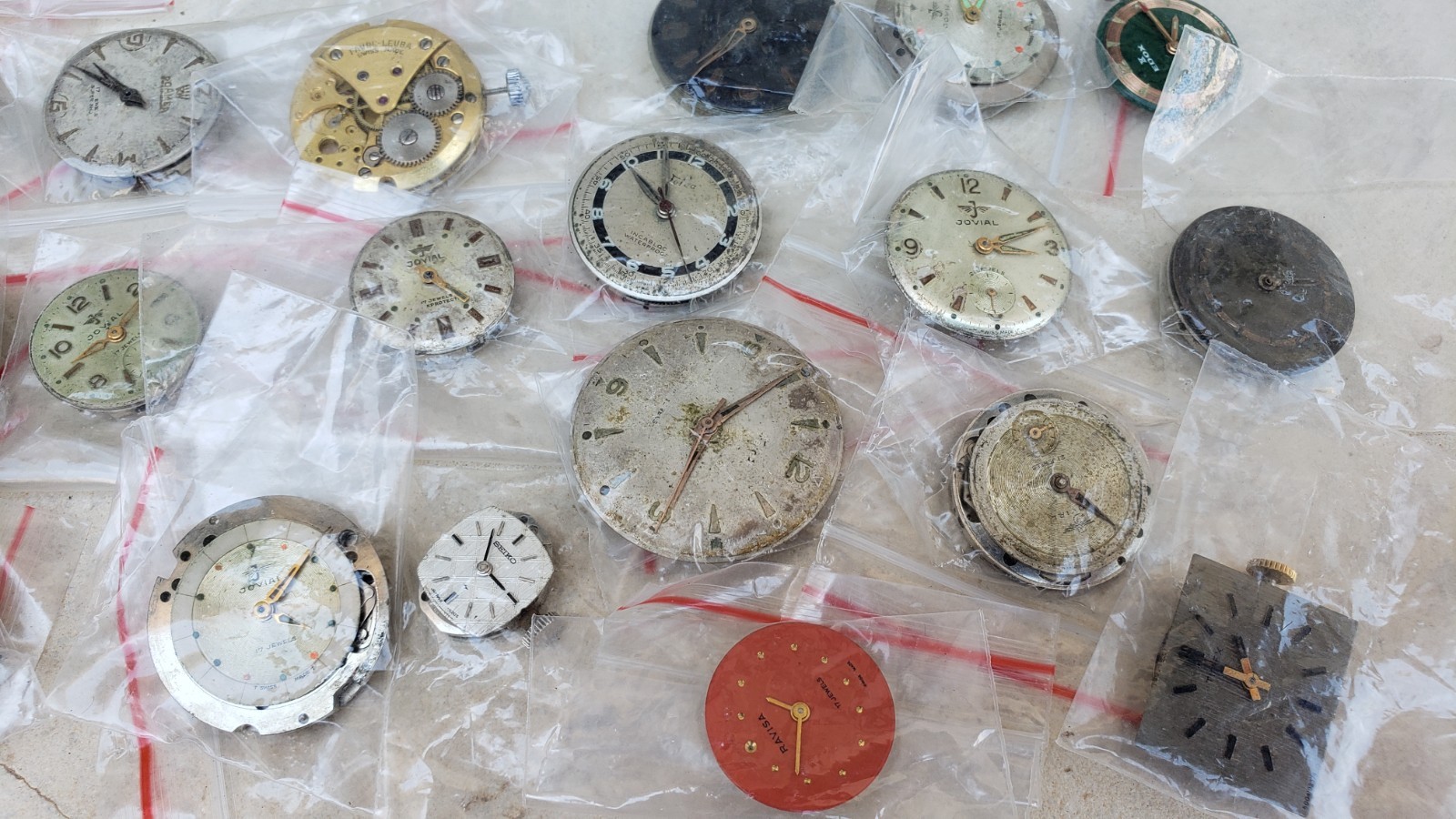 Antique Vintage Automatic Manual Wind Mixed Watch Movements- Lot Of 44 Movement