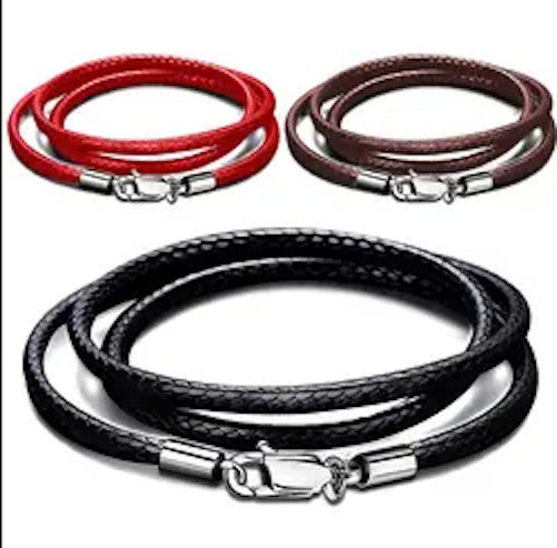 2mm Black Cord Leather Necklace Sterling Silver Lobster Clasp 16-32″ Cord