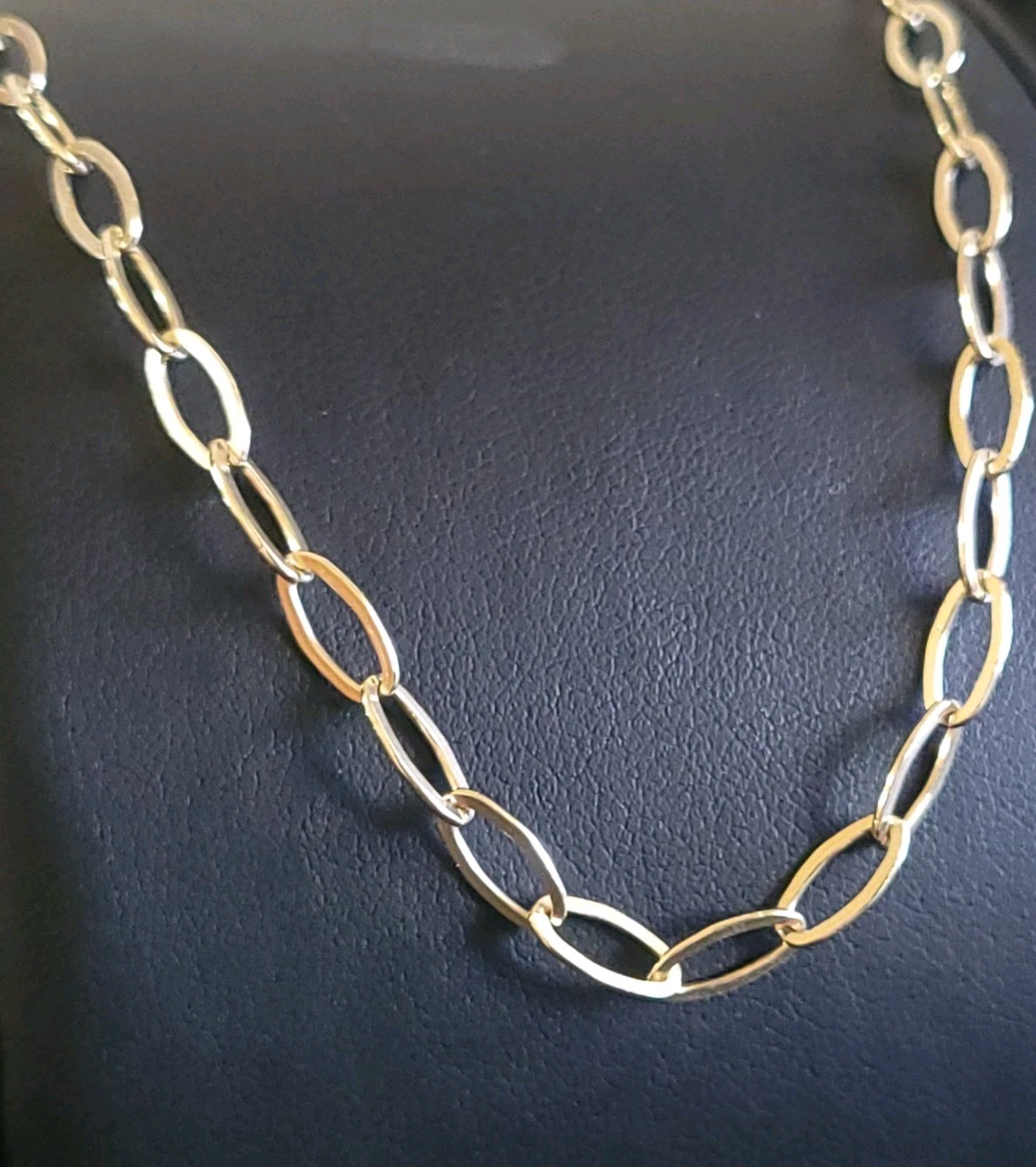 10k Gold Oval Paperclip Necklace