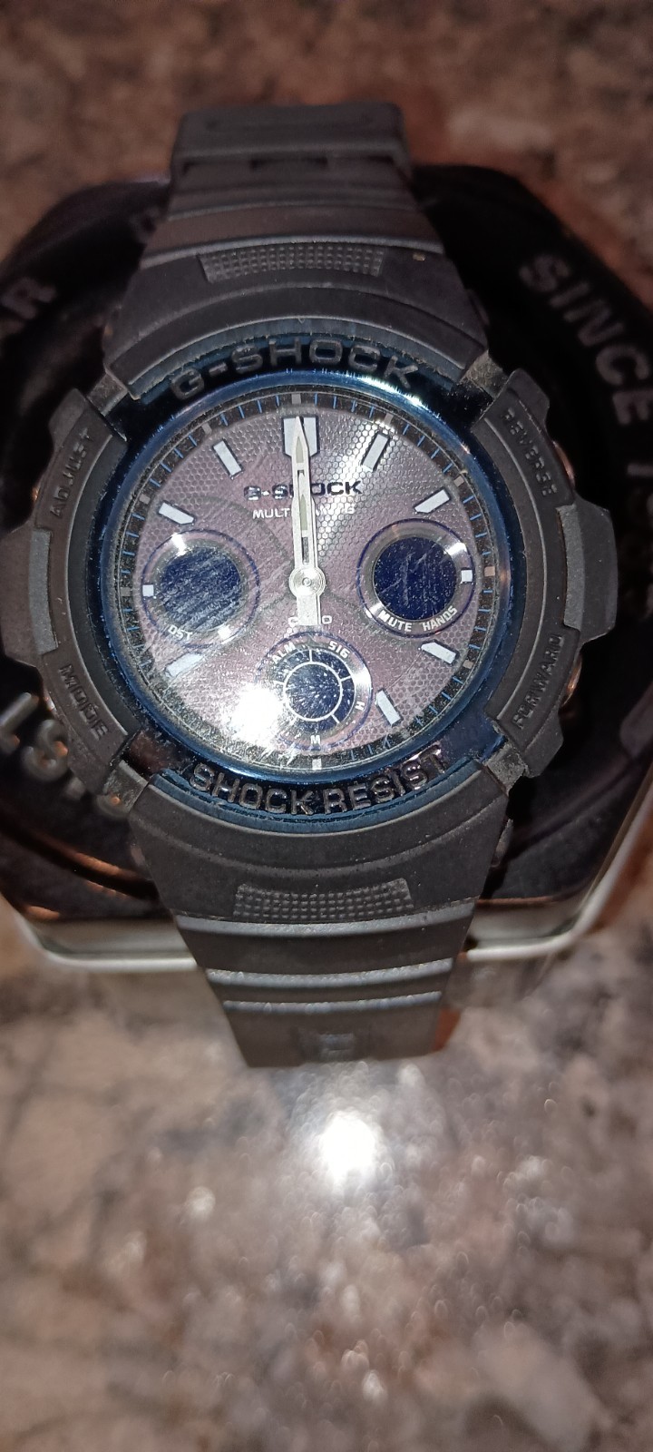 CASIO G SHOCK Watch AWG-M100A Black Blue