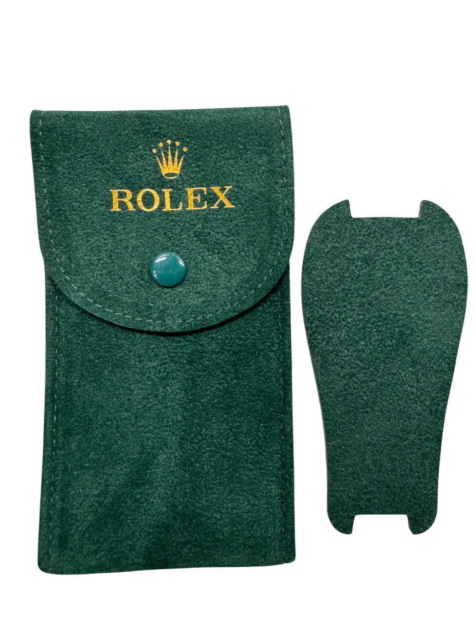 ROLEX GREEN SOFT VELVET TRAVEL POUCH – 1PC – SERVICE POUCH W/ INSERT