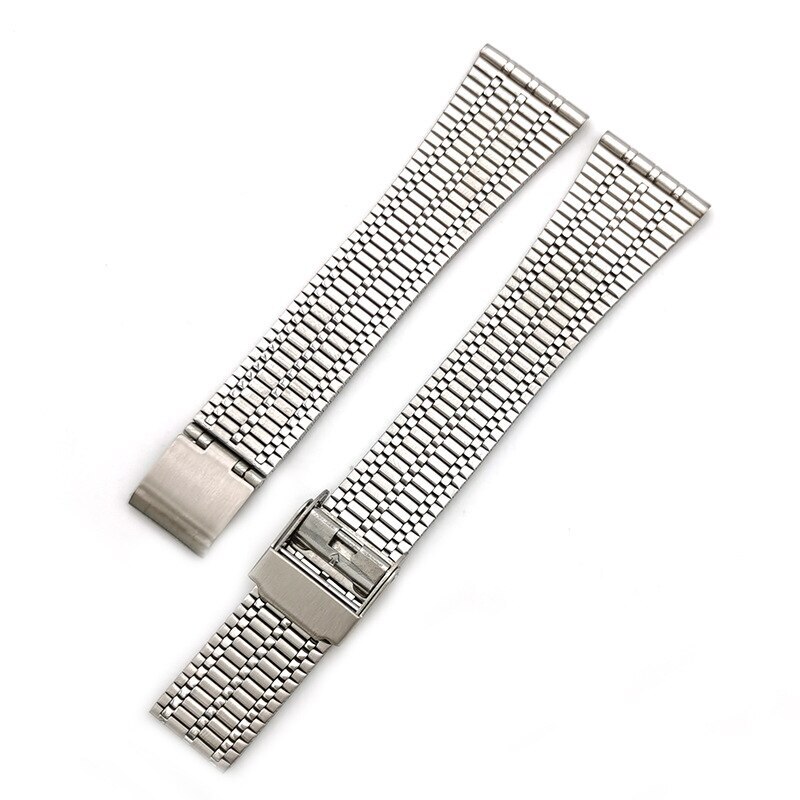 Tapered Stainless Steel Watch Strap 18mm 20mm 22mm Quick Release 7 Bead Bracelet
